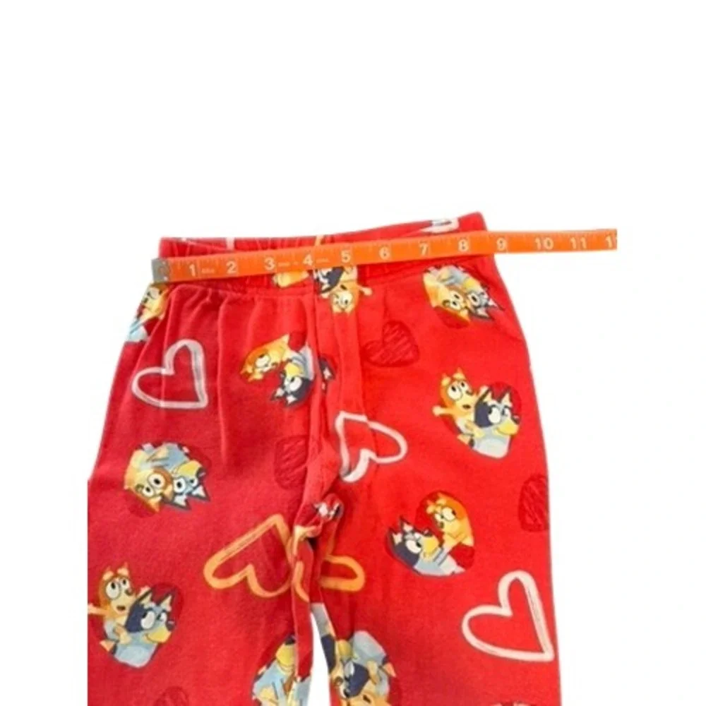Bluey Bingo‎ Red Heart Cotton Pajama Set Long Sleeve Pants Size 6 RN 87652
